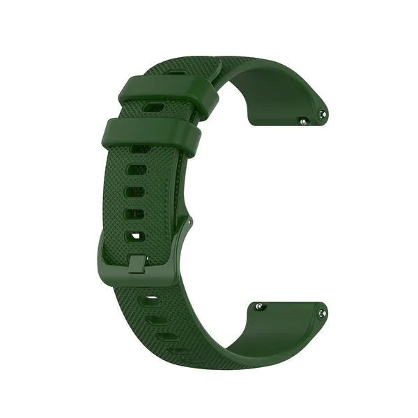 Premium Silicone Strap, army green, without a watch, 3/4 front view
