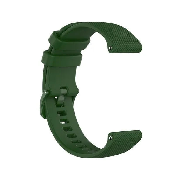 Premium Silicone Strap, army green, without a watch, 3/4 front view