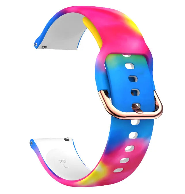 Print Silicone Strap, without a watch, 3/4 front view