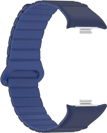 Bracelet silicone magnétique Xiaomi Smart Band 8 Pro (Bleu Duo)