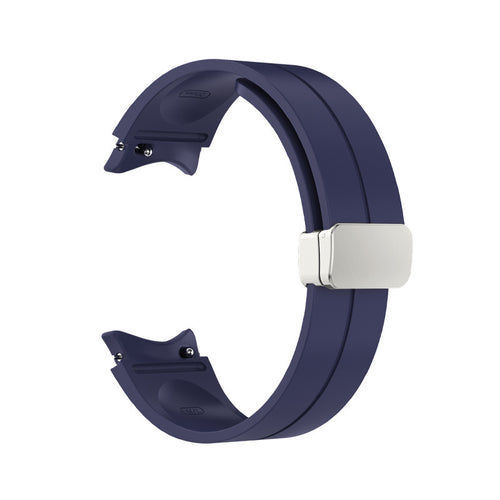Silicone Magnetic Sport Strap, dark blue, without a watch, 3/4 front view