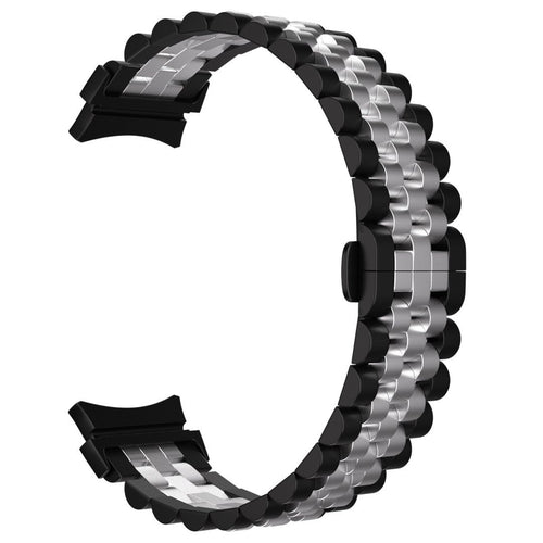 Jubilee Steel Strap, black/silver, without a watch, 3/4 front view
