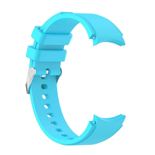 Silicone Strap 'Perfect Fit', light blue, without a watch, 3/4 front view