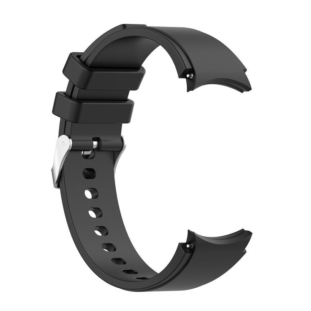 Silicone Strap 'Perfect Fit', black, without a watch, 3/4 front view