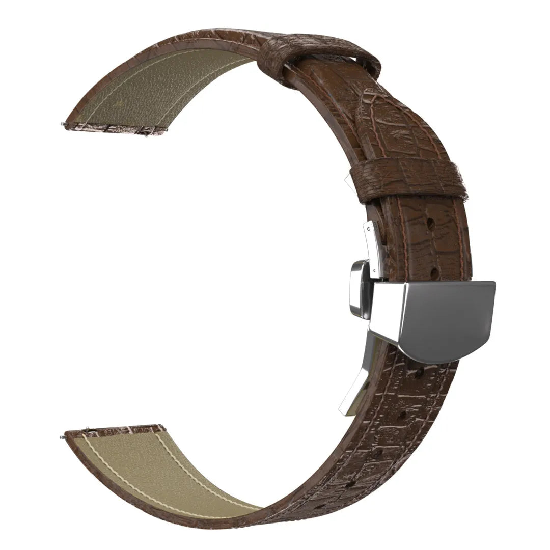 Bracelet cuir de luxe Amazfit GTS 4 (marron foncé)