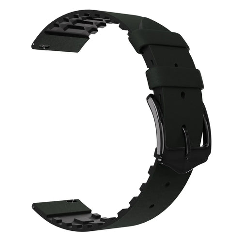 Bracelet silicone/cuir Samsung Galaxy Watch 5 Pro (vert)