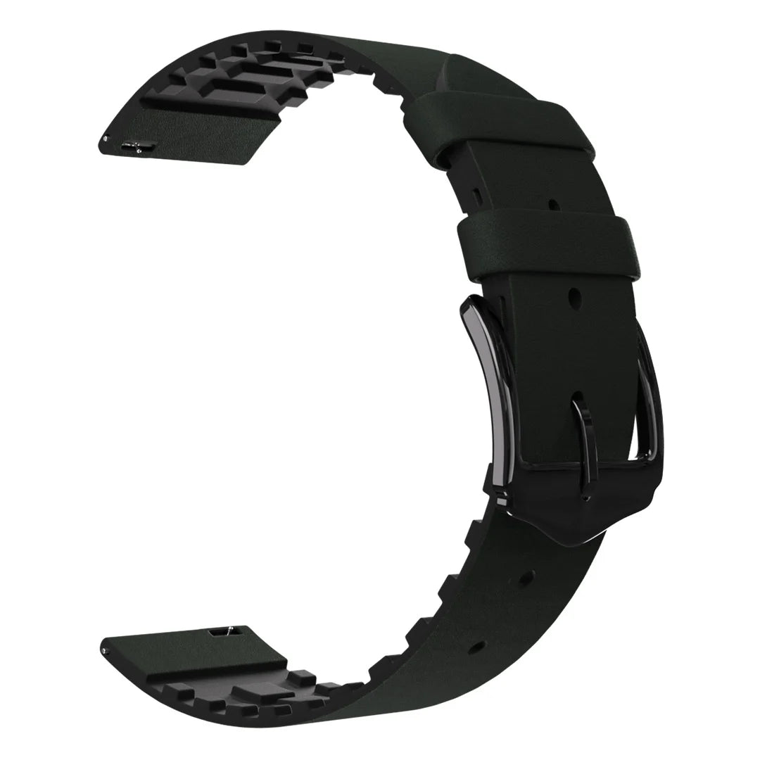 Bracelet silicone/cuir Samsung Galaxy Watch 5 Pro (vert)