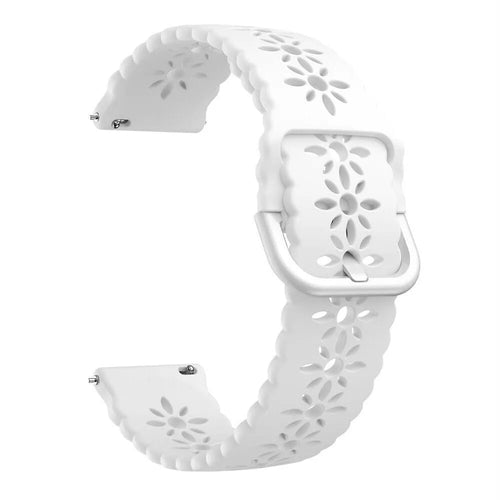 Bracelet de silicone avec relief Amazfit GTS 4 (blanc)