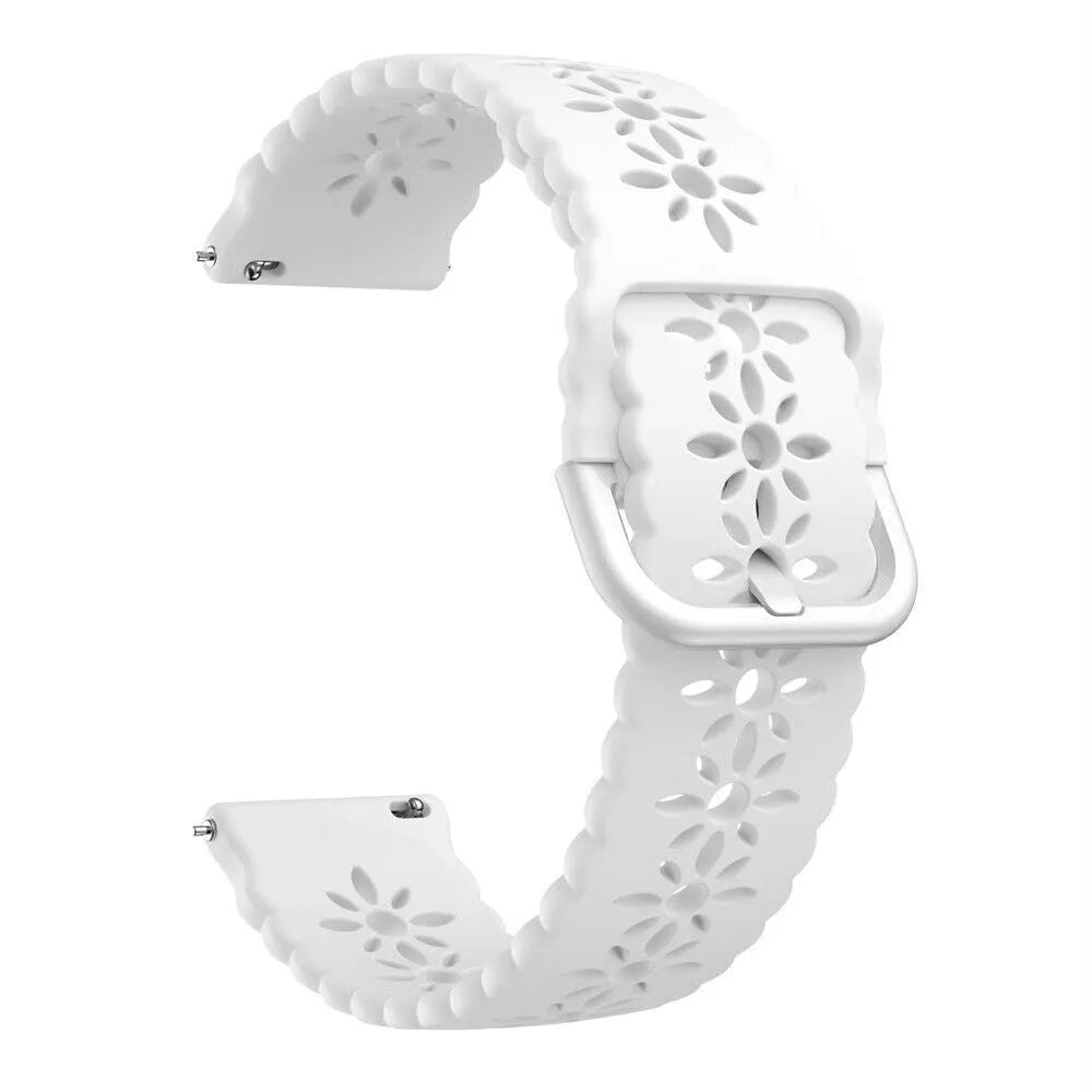 Bracelet de silicone avec relief Amazfit Active (blanc)