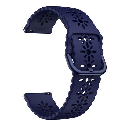 Withings ScanWatch Nova Patterned Silicone Strap (Dark Blue)