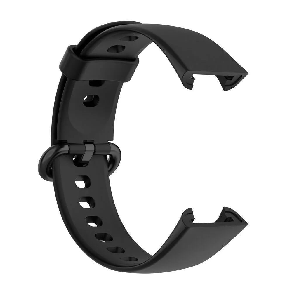 Silicone Strap, black, without a watch, 3/4 front view