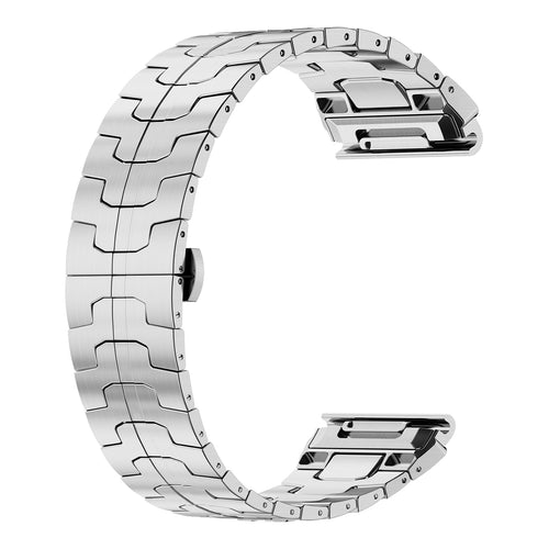 Garmin Quatix 5 / 6 / 7 Steel 'Iron' Strap (Silver)