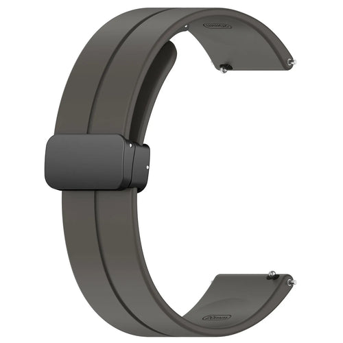 Bracelet silicone avec boucle Amazfit Bip 3 (Pro) (gris foncé)