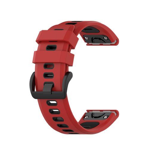 Bracelet sport avec boucle Garmin Descent MK2(i) (rouge/noir)