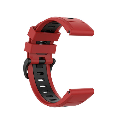 Bracelet sport avec boucle Garmin Descent MK3i - 51mm (rouge/noir)