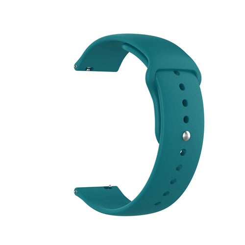 Silicone Sport Strap, green-blue, without a watch, 3/4 front view