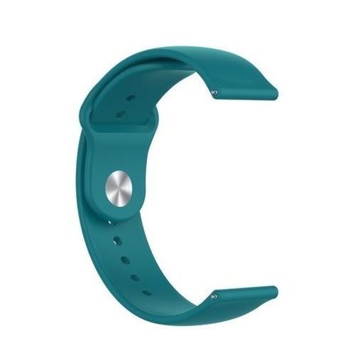 Silicone Sport Strap, viridian, without a watch, 3/4 front view