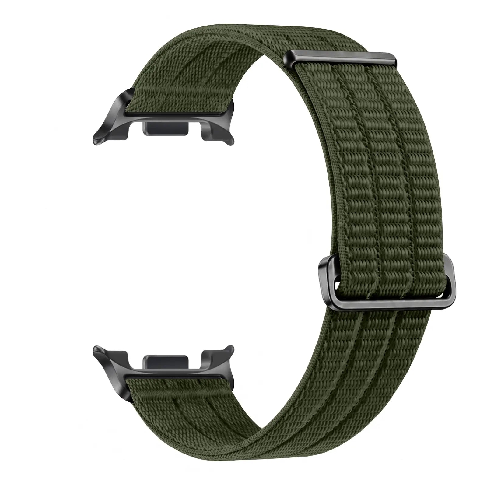 Nylon Air Strap, dark green, without a watch, 3/4 front view
