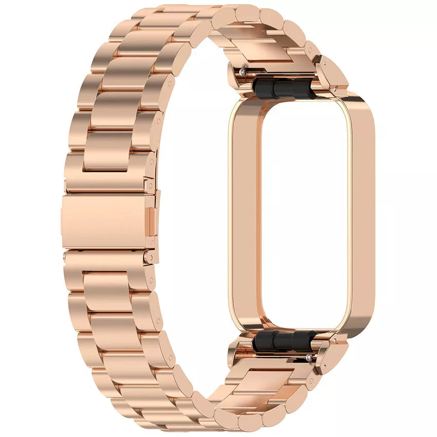 Bracelet acier Xiaomi Smart Band 9 Active (or rose)