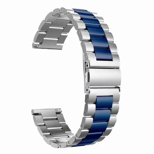 Steel Strap, silver/blue, without a watch, 3/4 front view