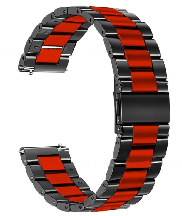 Bracelet acier Garmin Venu SQ (noir/rouge)