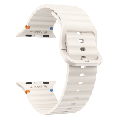 Apple Watch Ultra Wave Silicone Strap (Starlight)
