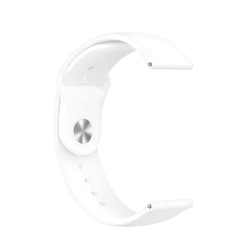 Silicone Glow in the Dark Strap, white, without a watch, 3/4 front view