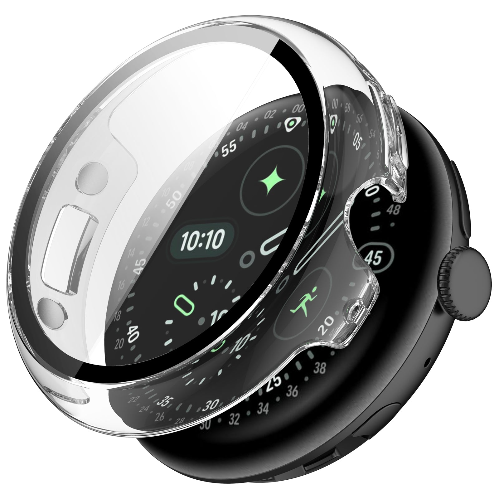 Coque résistant avec verre Google Pixel Watch 4 - 45mm (transparente)