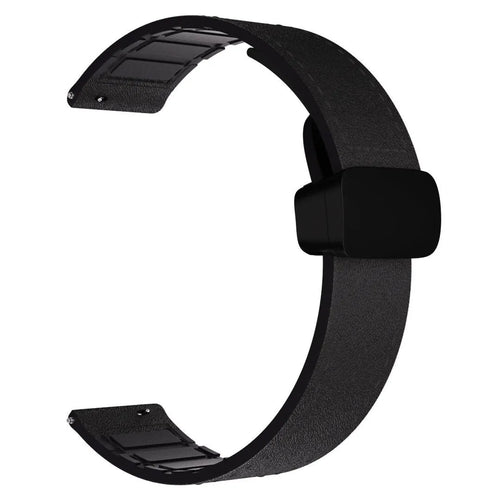Bracelet cuir avec D-Buckle Amazfit Bip 6 (noir)