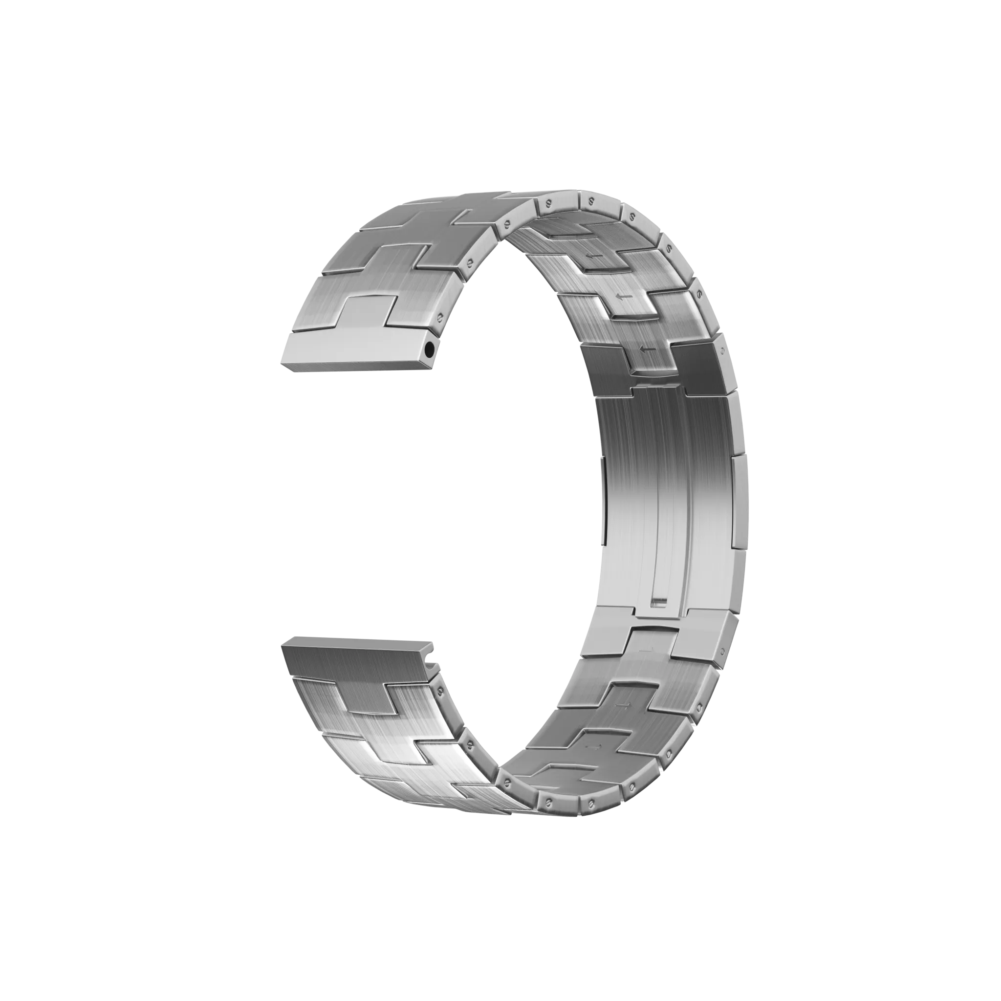 Bracelet titane grain (Boucle plate) Amazfit Bip 6 (argent)