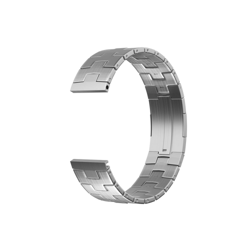 Bracelet titane grain (fermoir plat) OnePlus Watch 4 - 47mm (argent)