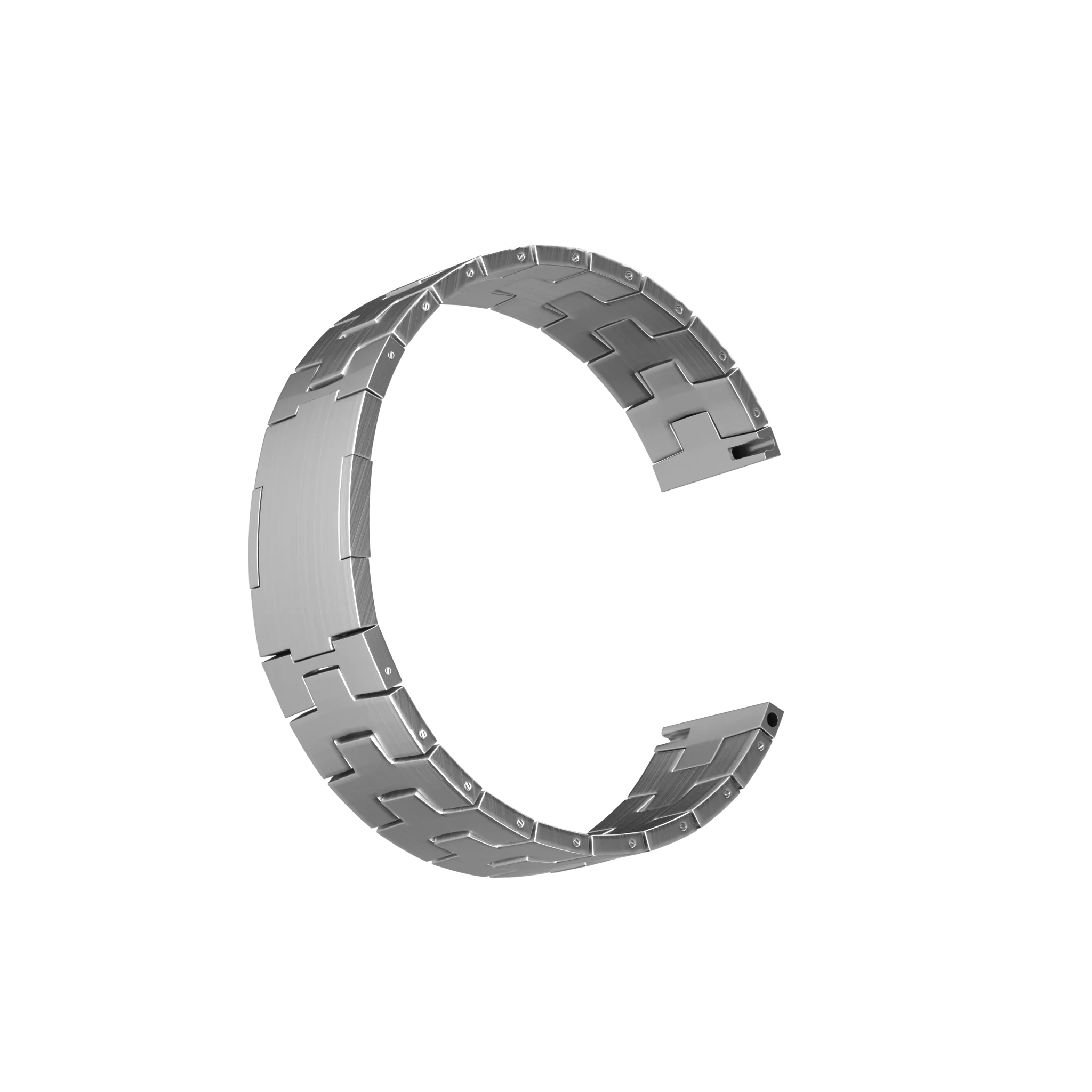 Bracelet titane grain (Boucle plate) Amazfit Bip 6 (argent)