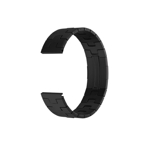 ICE Smart TKS Rectangular 1.41 Titanium Grain Strap (Flat Clasp) (Black)