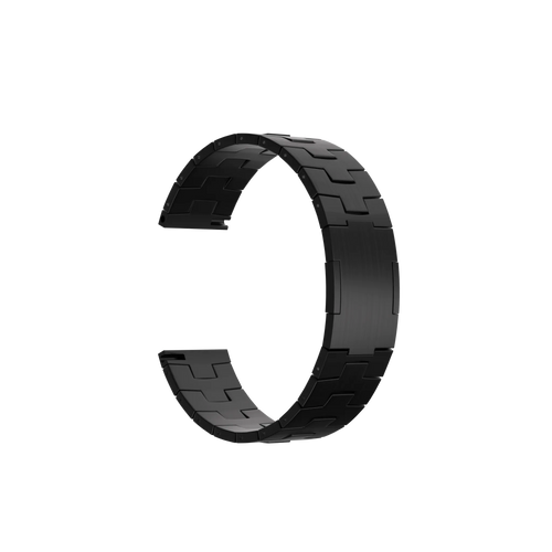 Bracelet titane grain (fermoir plat) Gard Pro Health Smartwatch 2 (noir)