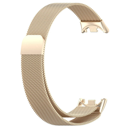 Milanese Strap, champagne, without a watch, 3/4 front view