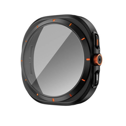 Bandz Samsung Galaxy Watch 7 - 44mm Square PC Case with Glass (Black)
