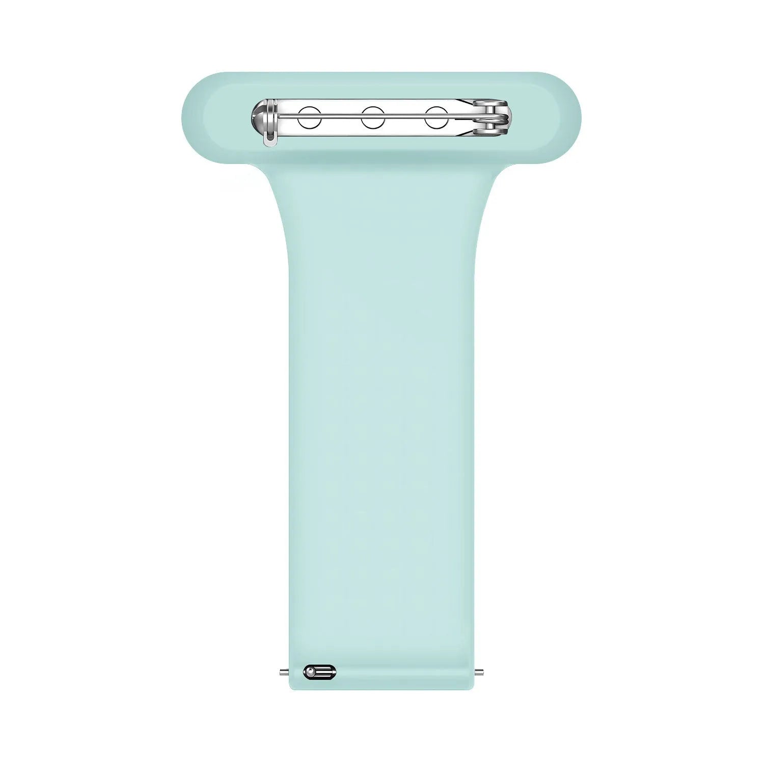 Silicone Nurse Fob, light green, without a watch, 3/4 rear view