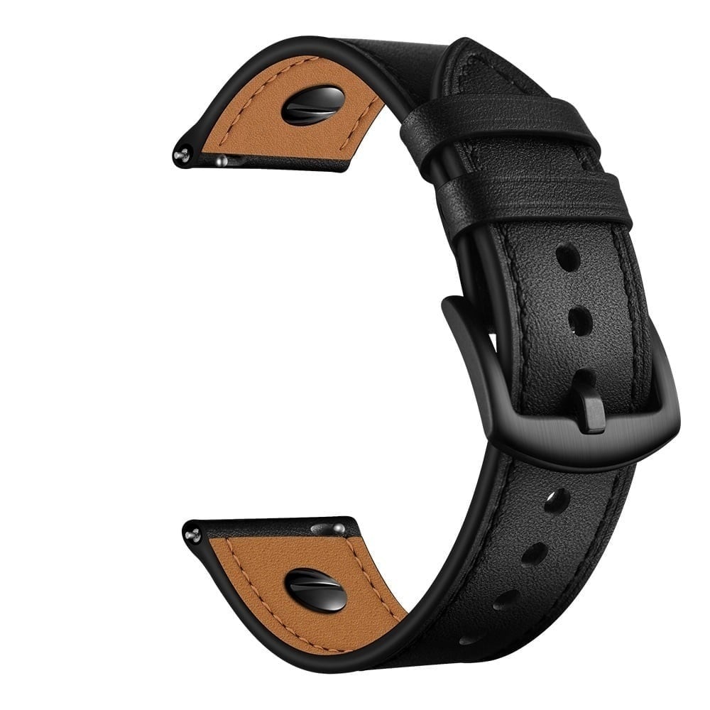 Bracelet cuir vissé Huawei Watch Ultimate (noir)