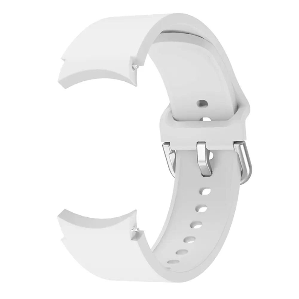 Samsung Galaxy Watch FE Buckled Silicone Strap (White)