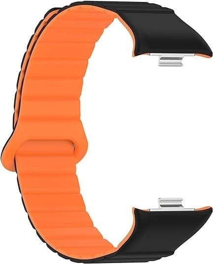 Xiaomi Smart Band 8 Pro Magnetic Silicone Strap (Black/Orange)