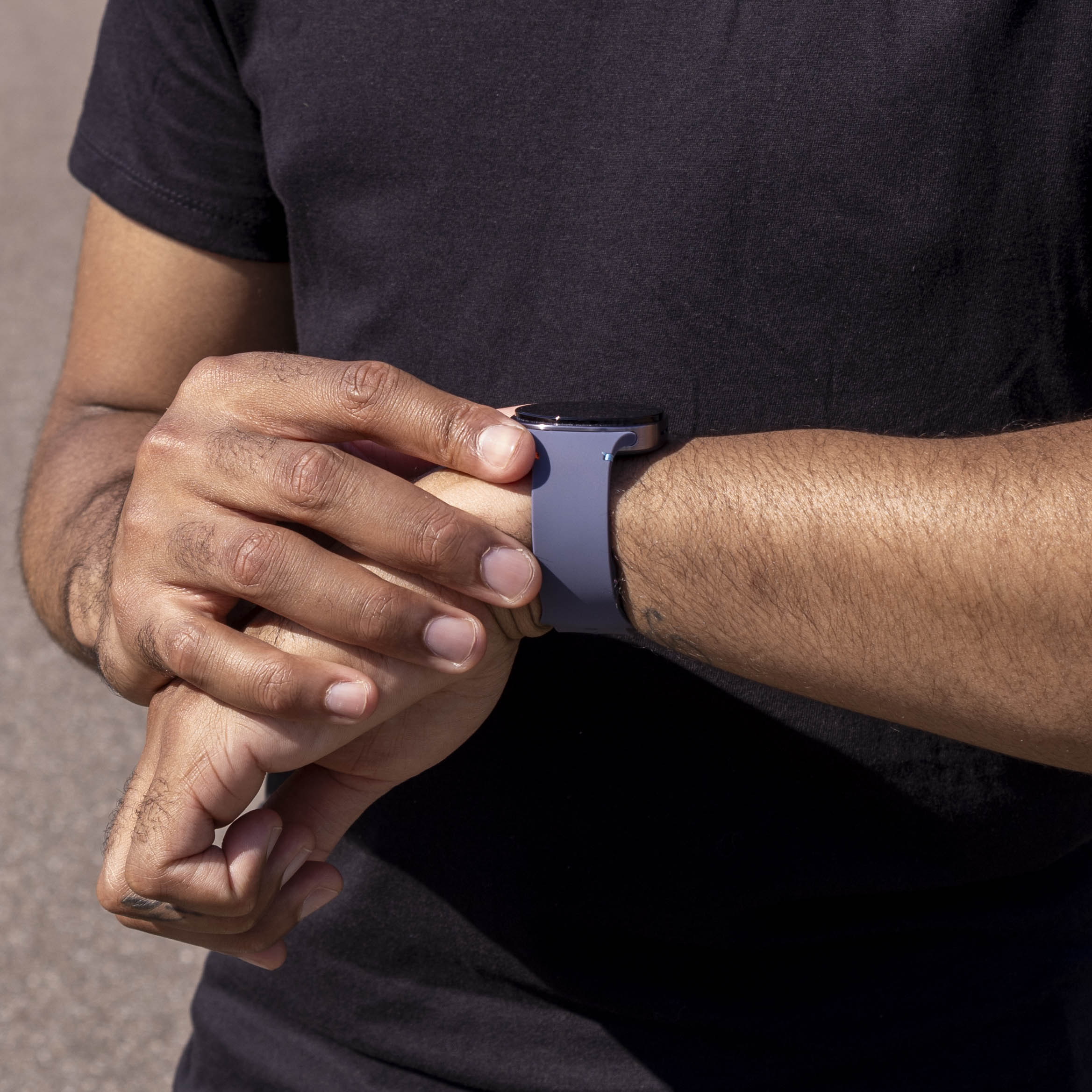 Bracelet silicone Samsung Galaxy Watch 8 - 40mm (gris/bleu)