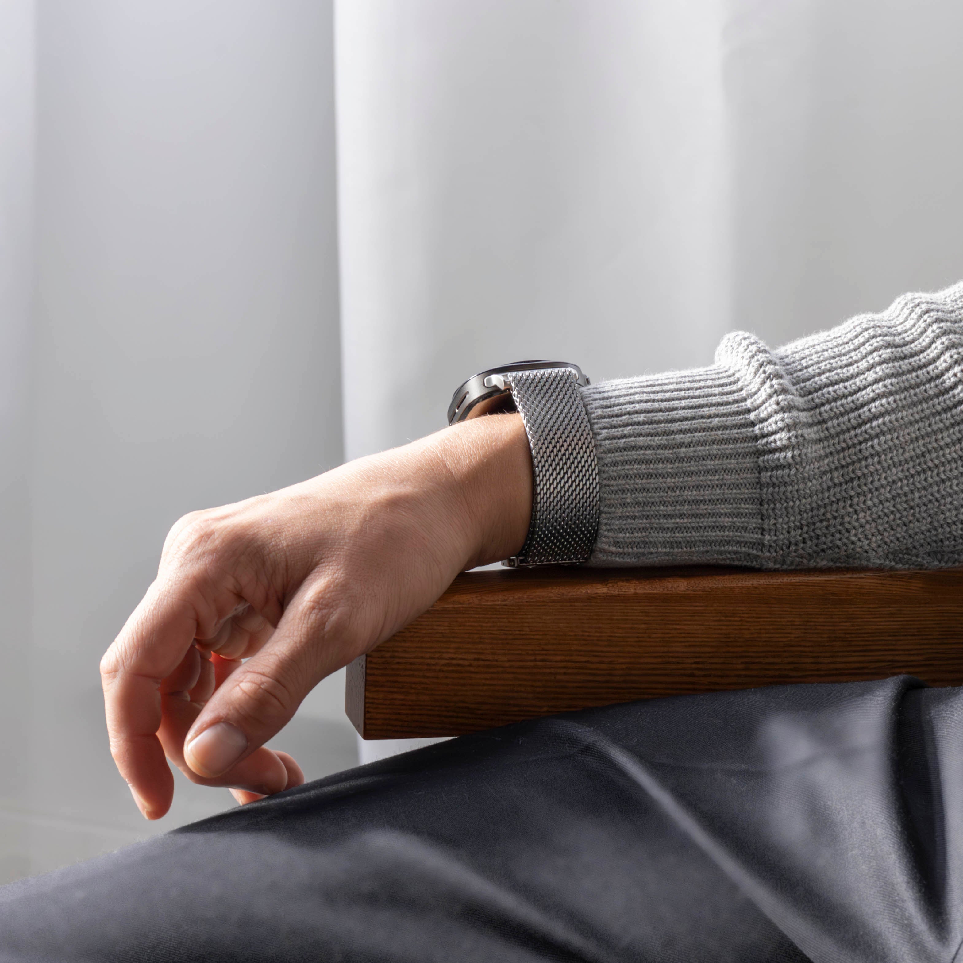 Bracelet milanaise avec boucle Samsung Galaxy Watch Ultra (titane)