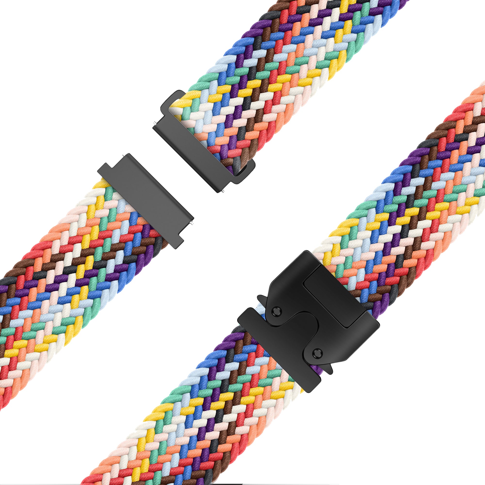 Bandz Garmin Vivoactive 4s Braided Strap 'Parachute' (Rainbow)