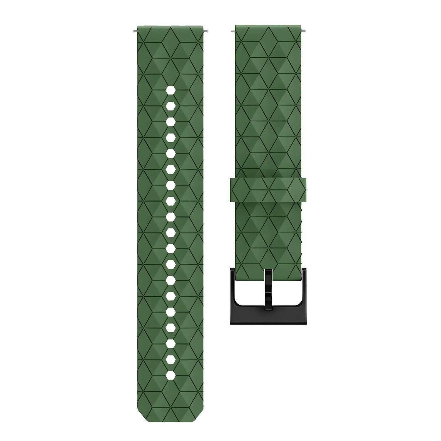Coros Pace 4 Silicone Hexa Strap (Army Green)