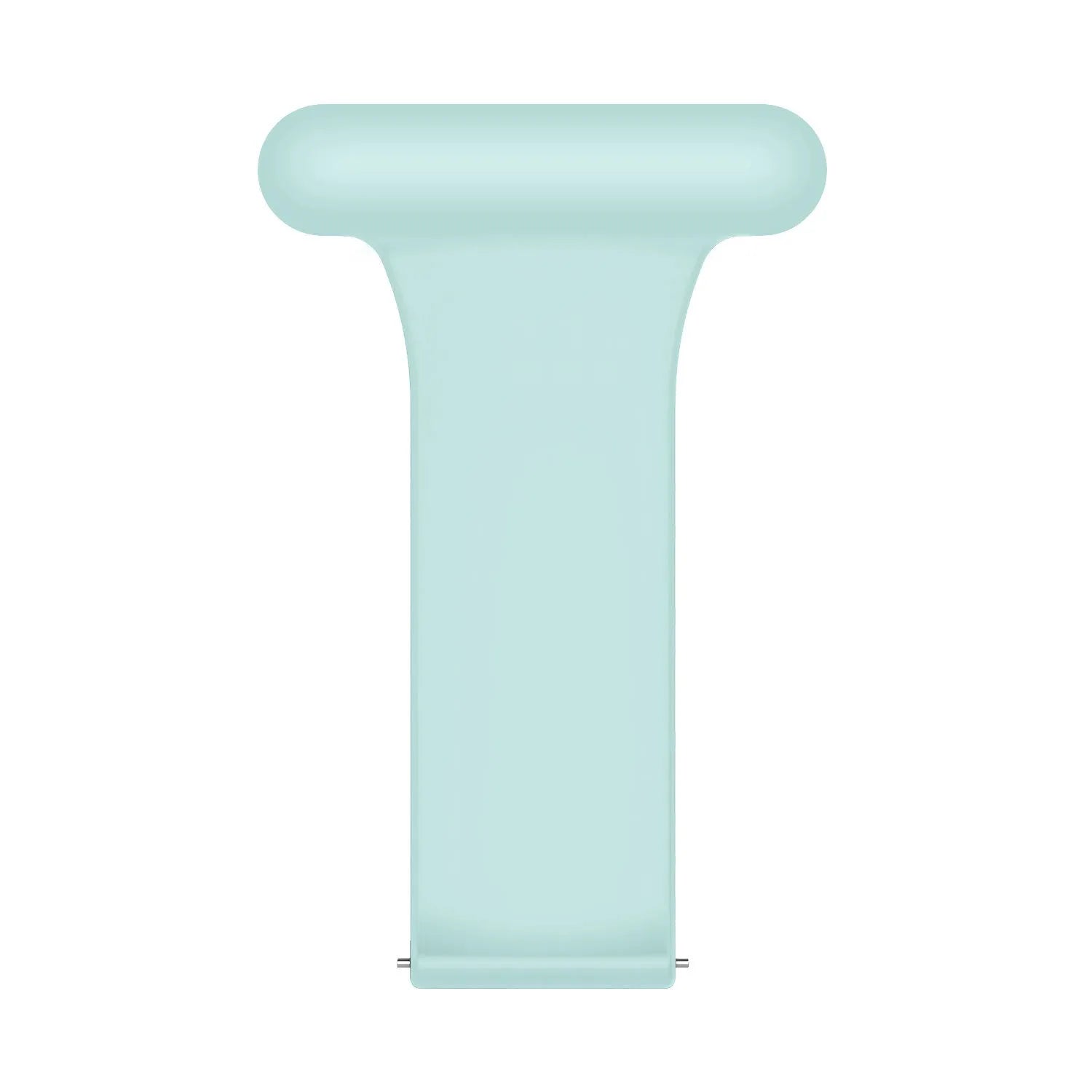 Silicone Nurse Fob, light green, laid flat, separate parts, direct top view