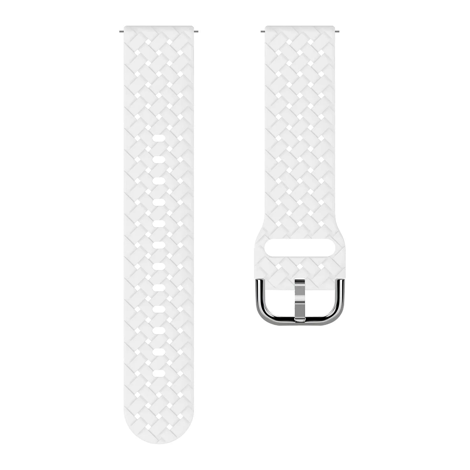 Bracelet silicone tressé Amazfit Bip 3 (Pro) (blanc)