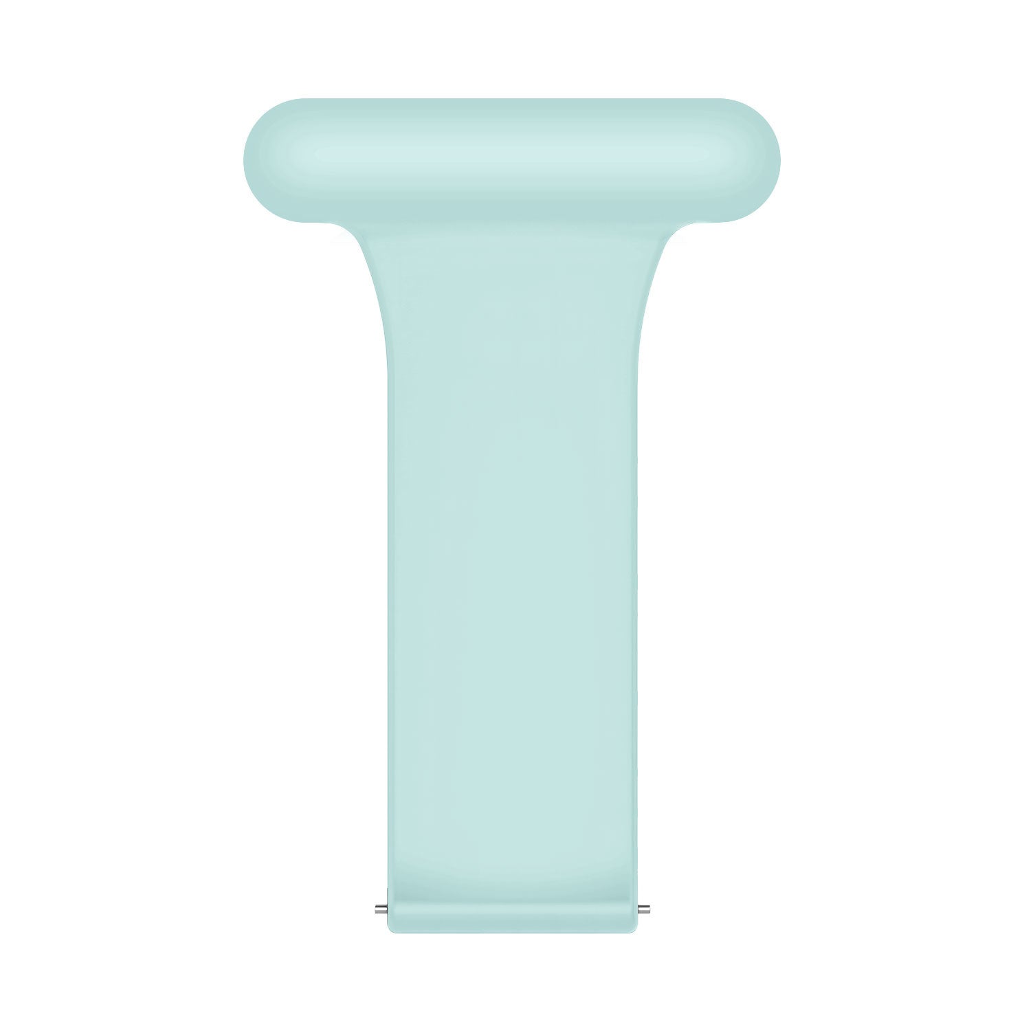 Silicone Nurse Fob, light green, laid flat, separate parts, direct top view