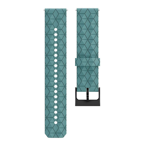 Bracelet silicone 'Hexa' Amazfit Bip 3 (Pro) (bleu-vert)