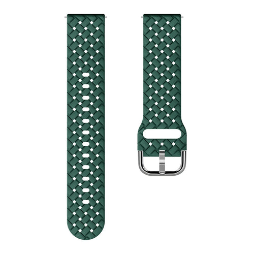 Bracelet silicone tressé Amazfit Bip 3 (Pro) (vert foncé)
