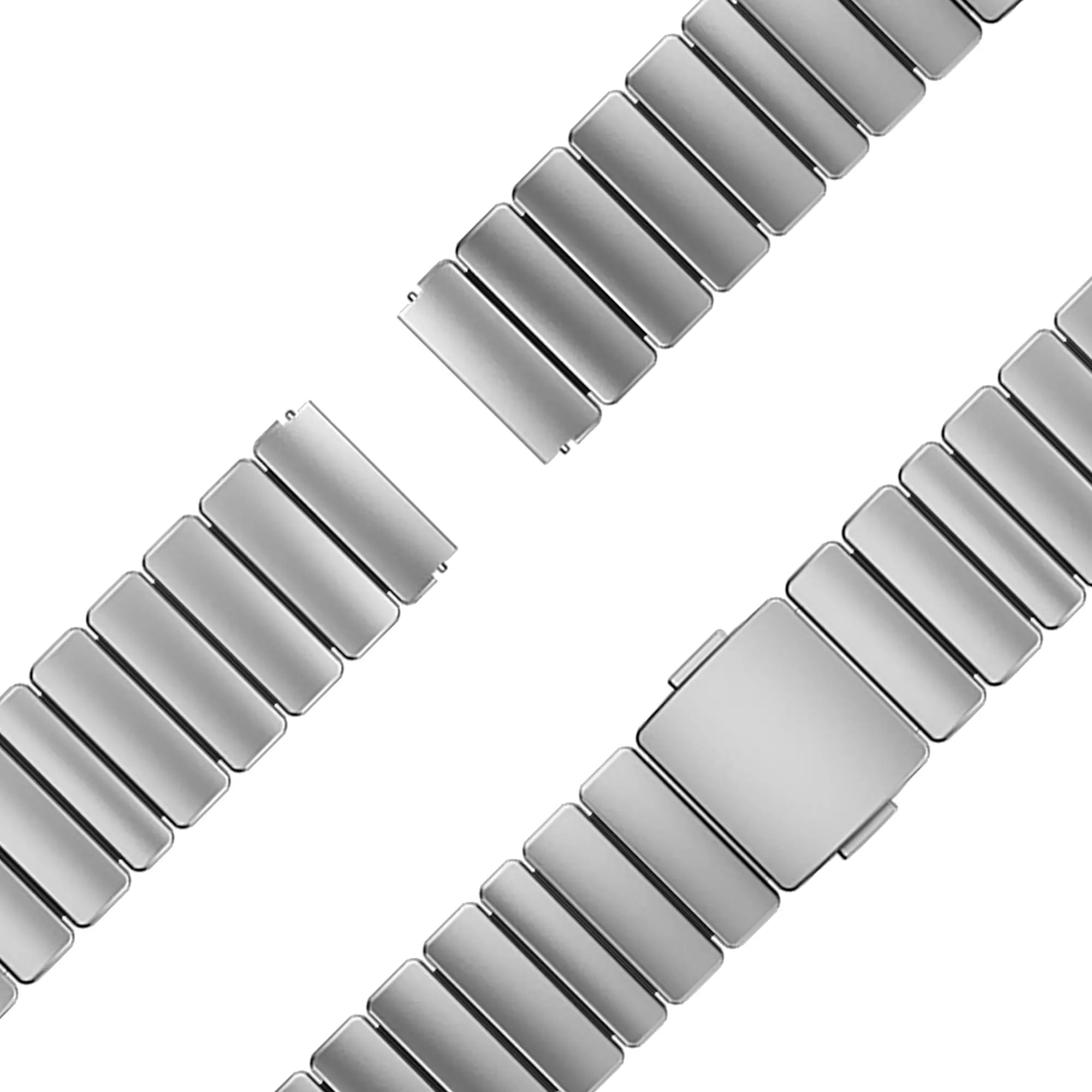 Bandz Amazfit Balance 2 Titanium Strap 'Hybrid' (Titanium/Black)